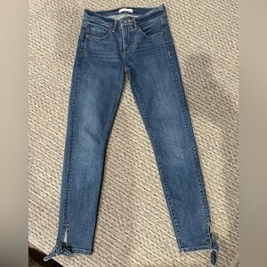 LOFT Knotted Ankle Crop Jeans, Size 24/00
